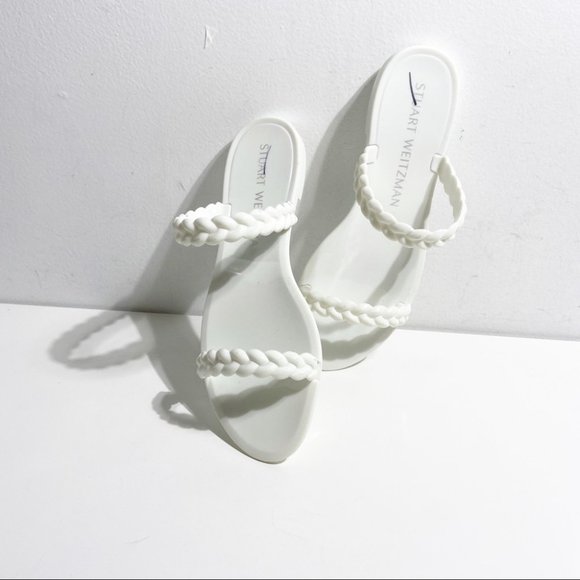 Stuart Weitzman BRAIDA SAWYER JELLY SANDAL in white Size 8 - Picture 2 of 6